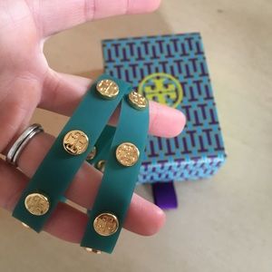 Tory Burch double wrap turquoise bracelet